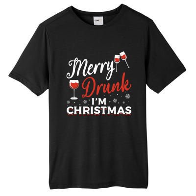 Funny Merry Drunk IM Christmas Merry IM Drunk Christmas Funny Gift Tall Fusion ChromaSoft Performance T-Shirt