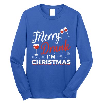 Funny Merry Drunk IM Christmas Merry IM Drunk Christmas Funny Gift Long Sleeve Shirt