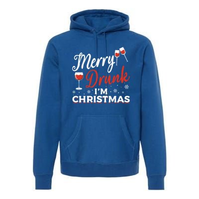 Funny Merry Drunk IM Christmas Merry IM Drunk Christmas Funny Gift Premium Hoodie