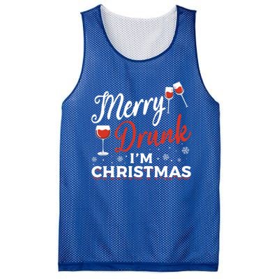 Funny Merry Drunk IM Christmas Merry IM Drunk Christmas Funny Gift Mesh Reversible Basketball Jersey Tank