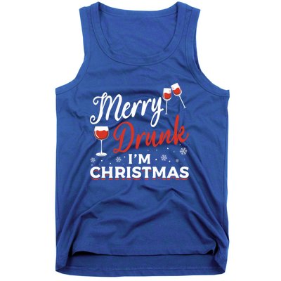 Funny Merry Drunk IM Christmas Merry IM Drunk Christmas Funny Gift Tank Top