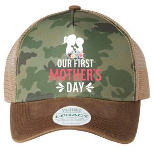 First MotherS Day Celebration Graphic Legacy Tie Dye Trucker Hat