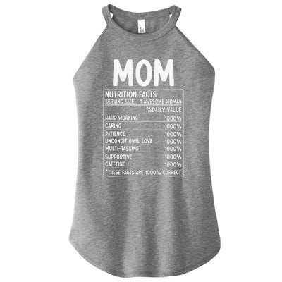 Funny Mother's Day Best Mother Ever Mom Nutrition Facts Women’s Perfect Tri Rocker Tank