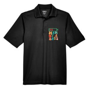 Funny Mothers Day Mom of 2Boys Outfit From Son Groovy Men's Origin Performance Pique Polo