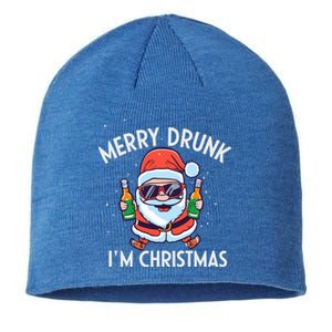 Funny Merry Drunk I´M Christmas Merry Christmas Cute Gift Sustainable Beanie