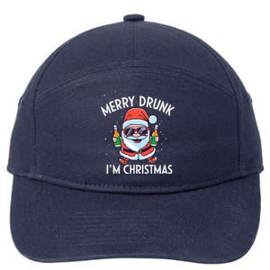 Funny Merry Drunk I´M Christmas Merry Christmas Cute Gift 7-Panel Snapback Hat