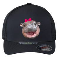 Funny Moo Deng Hippo Cute Baby Pygmy Coquette Flexfit Unipanel Trucker Cap