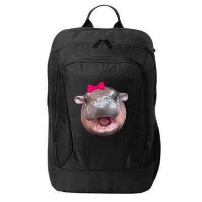 Funny Moo Deng Hippo Cute Baby Pygmy Coquette City Backpack