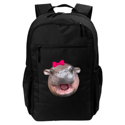 Funny Moo Deng Hippo Cute Baby Pygmy Coquette Backpack