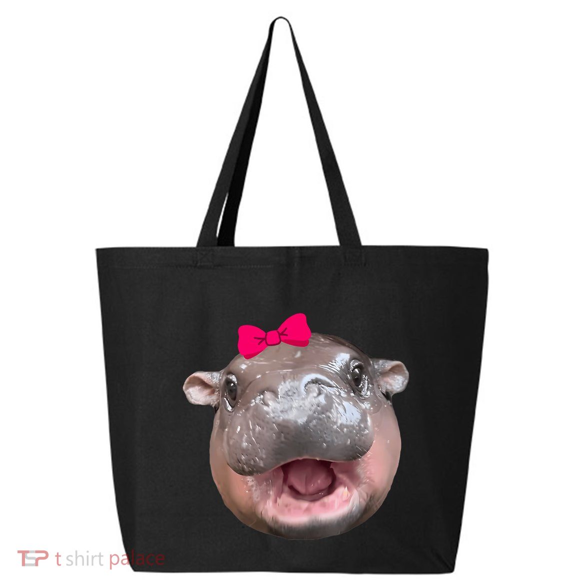 Funny Moo Deng Hippo Cute Baby Pygmy Coquette 25L Jumbo Tote