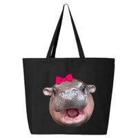 Funny Moo Deng Hippo Cute Baby Pygmy Coquette 25L Jumbo Tote