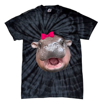 Funny Moo Deng Hippo Cute Baby Pygmy Coquette Tie-Dye T-Shirt