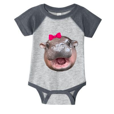 Funny Moo Deng Hippo Cute Baby Pygmy Coquette Infant Baby Jersey Bodysuit
