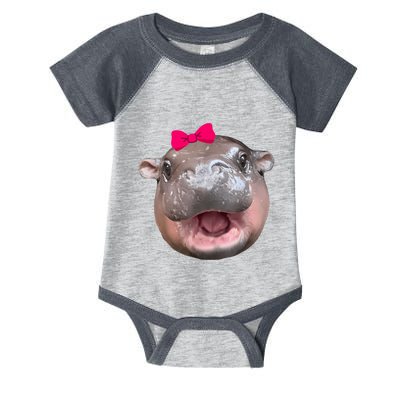 Funny Moo Deng Hippo Cute Baby Pygmy Coquette Infant Baby Jersey Bodysuit