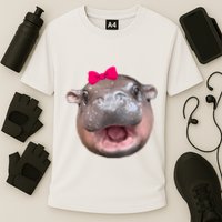 Funny Moo Deng Hippo Cute Baby Pygmy Coquette Cooling Performance Crew T-Shirt