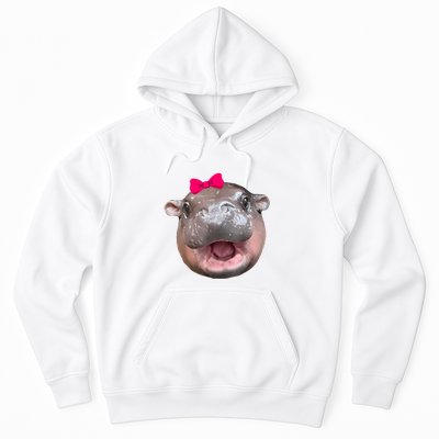 Funny Moo Deng Hippo Cute Baby Pygmy Coquette Hoodie