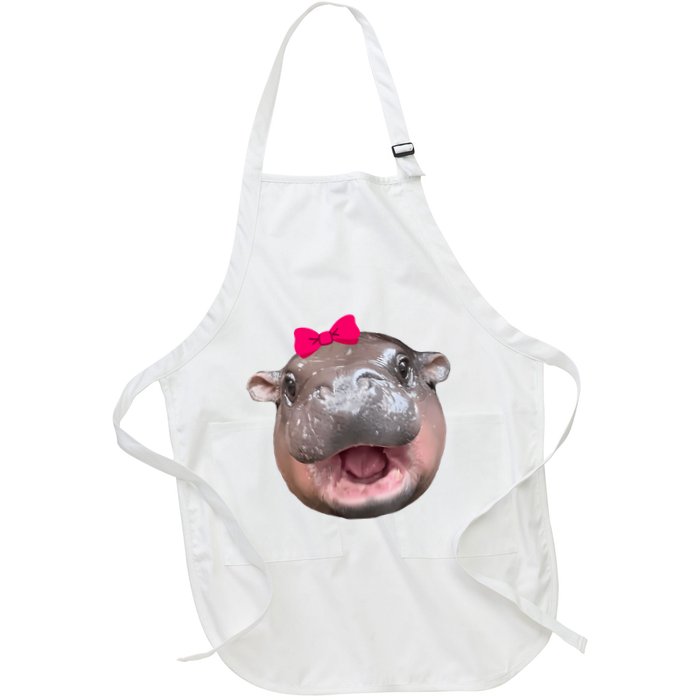 Funny Moo Deng Hippo Cute Baby Pygmy Coquette Apron