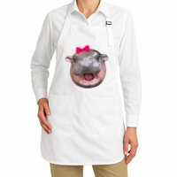 Funny Moo Deng Hippo Cute Baby Pygmy Coquette Apron