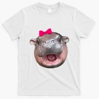 Funny Moo Deng Hippo Cute Baby Pygmy Coquette T-Shirt