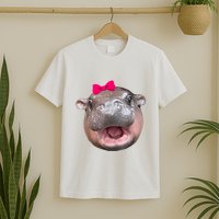 Funny Moo Deng Hippo Cute Baby Pygmy Coquette T-Shirt