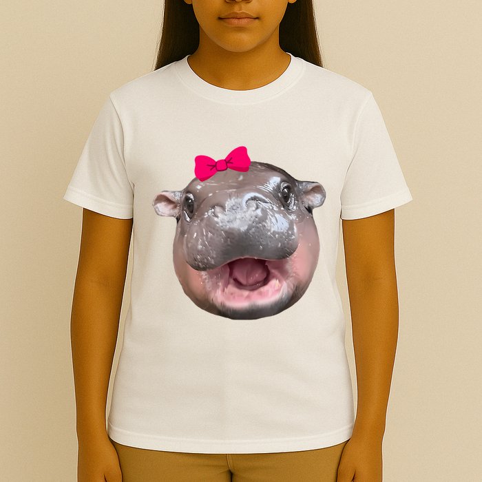 Funny Moo Deng Hippo Cute Baby Pygmy Coquette T-Shirt