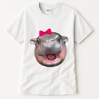 Funny Moo Deng Hippo Cute Baby Pygmy Coquette Tall T-Shirt
