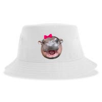 Funny Moo Deng Hippo Cute Baby Pygmy Coquette Sustainable Bucket Hat