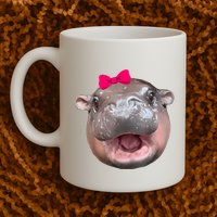 Funny Moo Deng Hippo Cute Baby Pygmy Coquette Mug