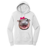 Funny Moo Deng Hippo Cute Baby Pygmy Coquette Women's Pullover Hoodie