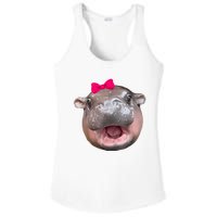 Funny Moo Deng Hippo Cute Baby Pygmy Coquette Ladies PosiCharge Competitor Racerback Tank