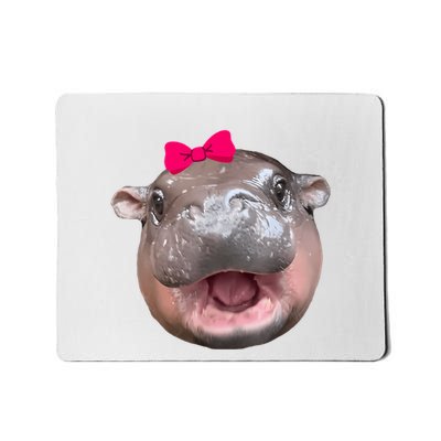 Funny Moo Deng Hippo Cute Baby Pygmy Coquette Mousepad