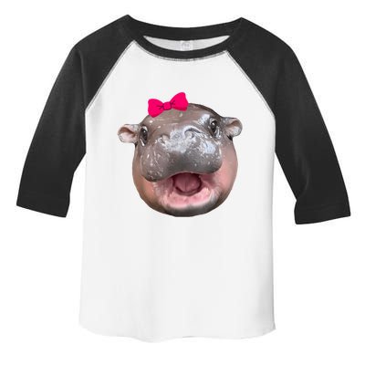 Funny Moo Deng Hippo Cute Baby Pygmy Coquette Toddler Fine Jersey T-Shirt