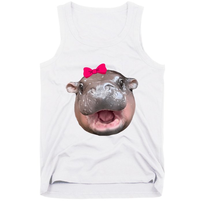 Funny Moo Deng Hippo Cute Baby Pygmy Coquette Tank Top