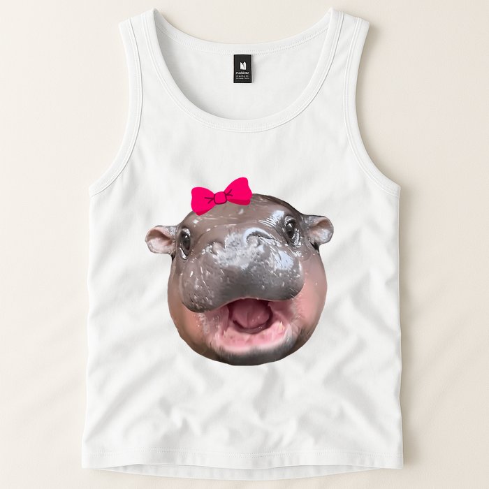 Funny Moo Deng Hippo Cute Baby Pygmy Coquette Tank Top