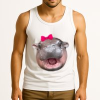 Funny Moo Deng Hippo Cute Baby Pygmy Coquette Tank Top