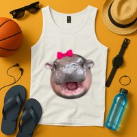 Funny Moo Deng Hippo Cute Baby Pygmy Coquette Tank Top