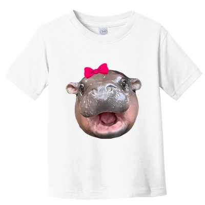 Funny Moo Deng Hippo Cute Baby Pygmy Coquette Toddler T-Shirt