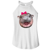 Funny Moo Deng Hippo Cute Baby Pygmy Coquette Women's Perfect Tri Rocker Tank