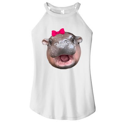 Funny Moo Deng Hippo Cute Baby Pygmy Coquette Women’s Perfect Tri Rocker Tank