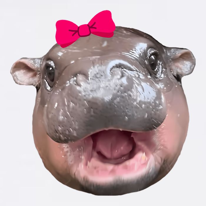 Funny Moo Deng Hippo Cute Baby Pygmy Coquette Wool Snapback Cap