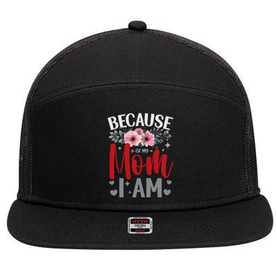 Floral MotherS Day 7 Panel Mesh Trucker Snapback Hat