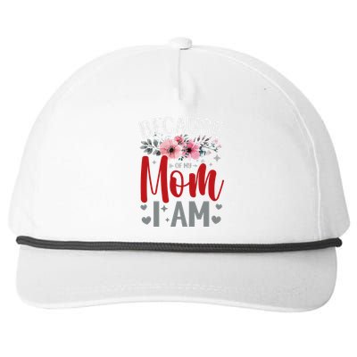 Floral MotherS Day Snapback Five-Panel Rope Hat