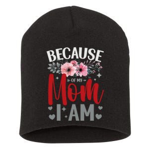 Floral MotherS Day Short Acrylic Beanie