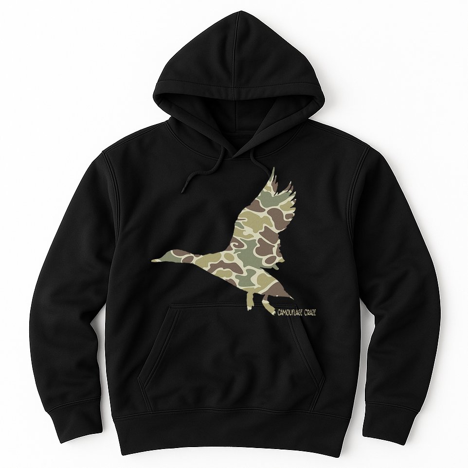 Flying Mallard Duck Camouflage Camo Duck Hunting Camo Hunter Hoodie
