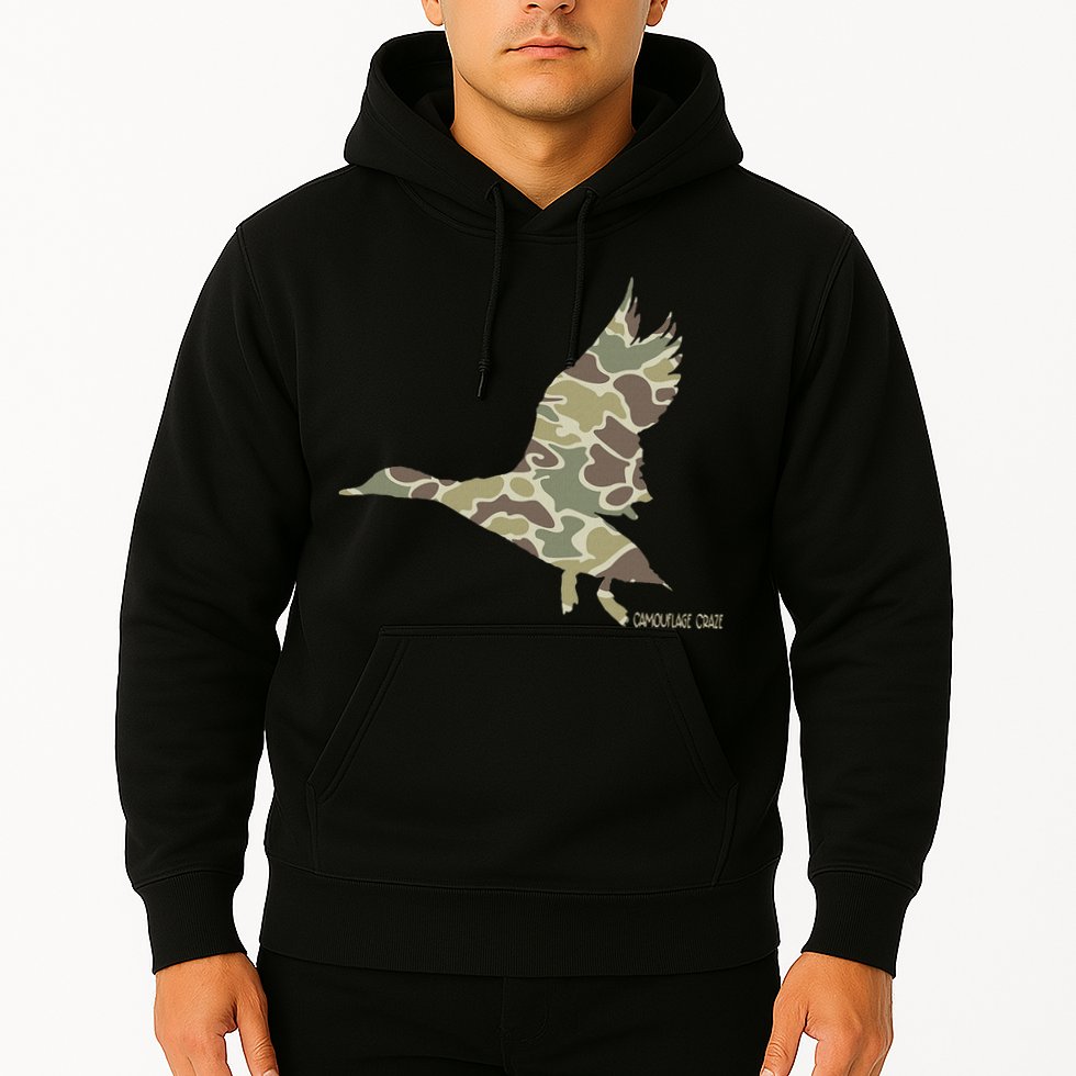 Flying Mallard Duck Camouflage Camo Duck Hunting Camo Hunter Hoodie