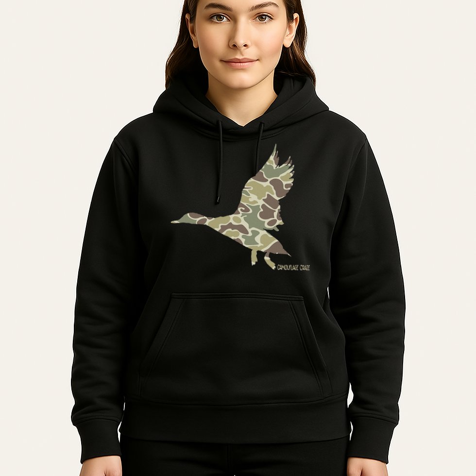 Flying Mallard Duck Camouflage Camo Duck Hunting Camo Hunter Hoodie