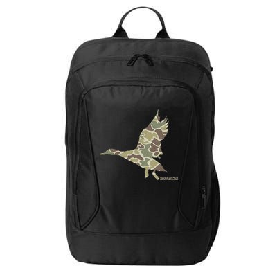 Flying Mallard Duck Camouflage Camo Duck Hunting Camo Hunter City Backpack