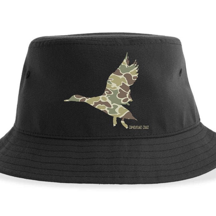 Flying Mallard Duck Camouflage Camo Duck Hunting Camo Hunter Sustainable Bucket Hat