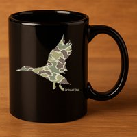 Flying Mallard Duck Camouflage Camo Duck Hunting Camo Hunter 11oz C Handle Ceramic Mug