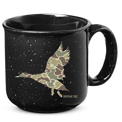 Flying Mallard Duck Camouflage Camo Duck Hunting Camo Hunter 15oz Campfire Ceramic Mug